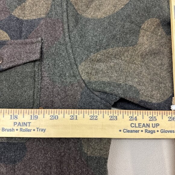 Burton Durable Goods Coat Jacket WOOL Camo Camouflage Men’s Medium Lined - Picture 12 of 14